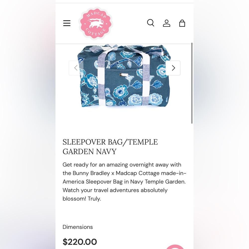 NWT Bunny Bradley travel bag and fold up makeup bag
